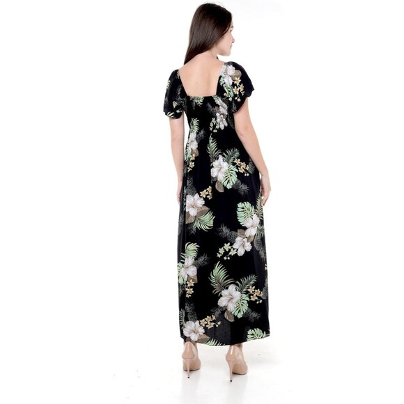 Hawaiian Luau Shirt Women Rayon Size One Size Tropical Floral Dress - Picture 3 of 7